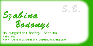 szabina bodonyi business card